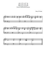 Téléchargez l'arrangement pour piano de la partition de Traditionnel-Alleluia en PDF